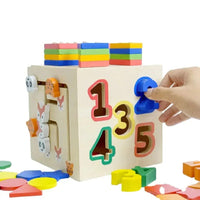 Cub educativ multifuncțional din lemn, 1 an+ - Default Title