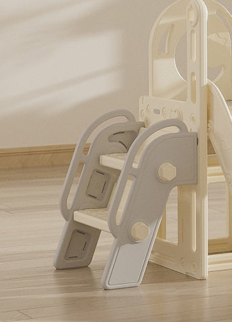 Tobogan cu leagan si cos de baschet 3 in 1 pentru copii, interior/exterior