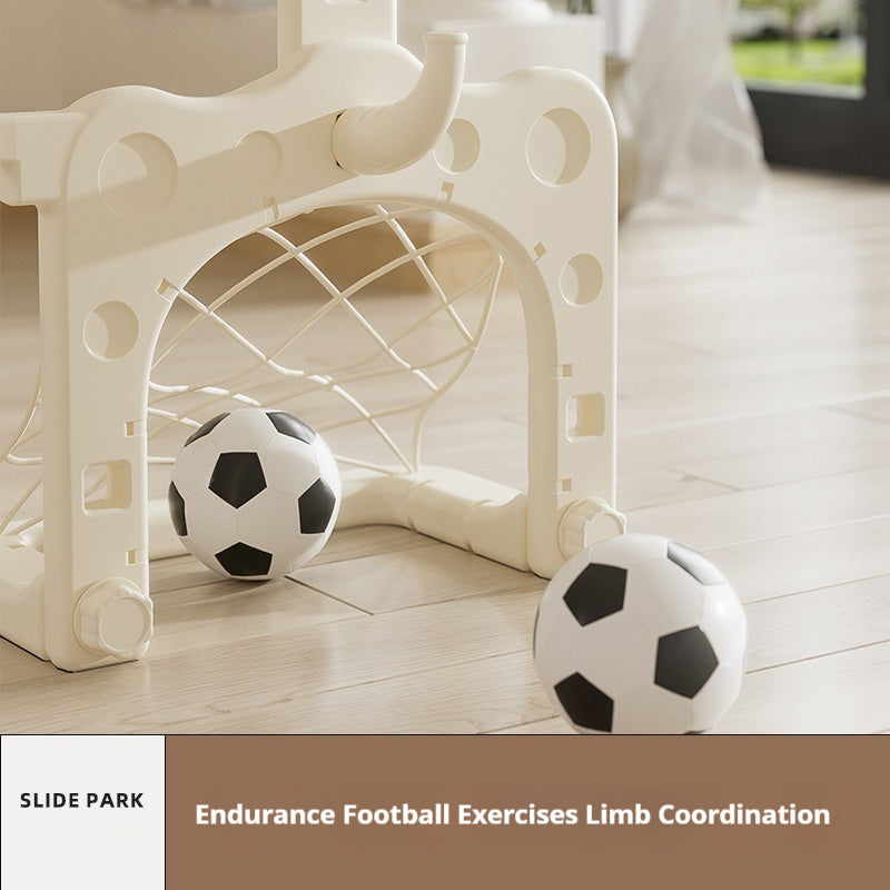 Set de joaca 4 in 1 pentru copii – Leagan, Tobogan, Cos de baschet si Poarta de fotbal