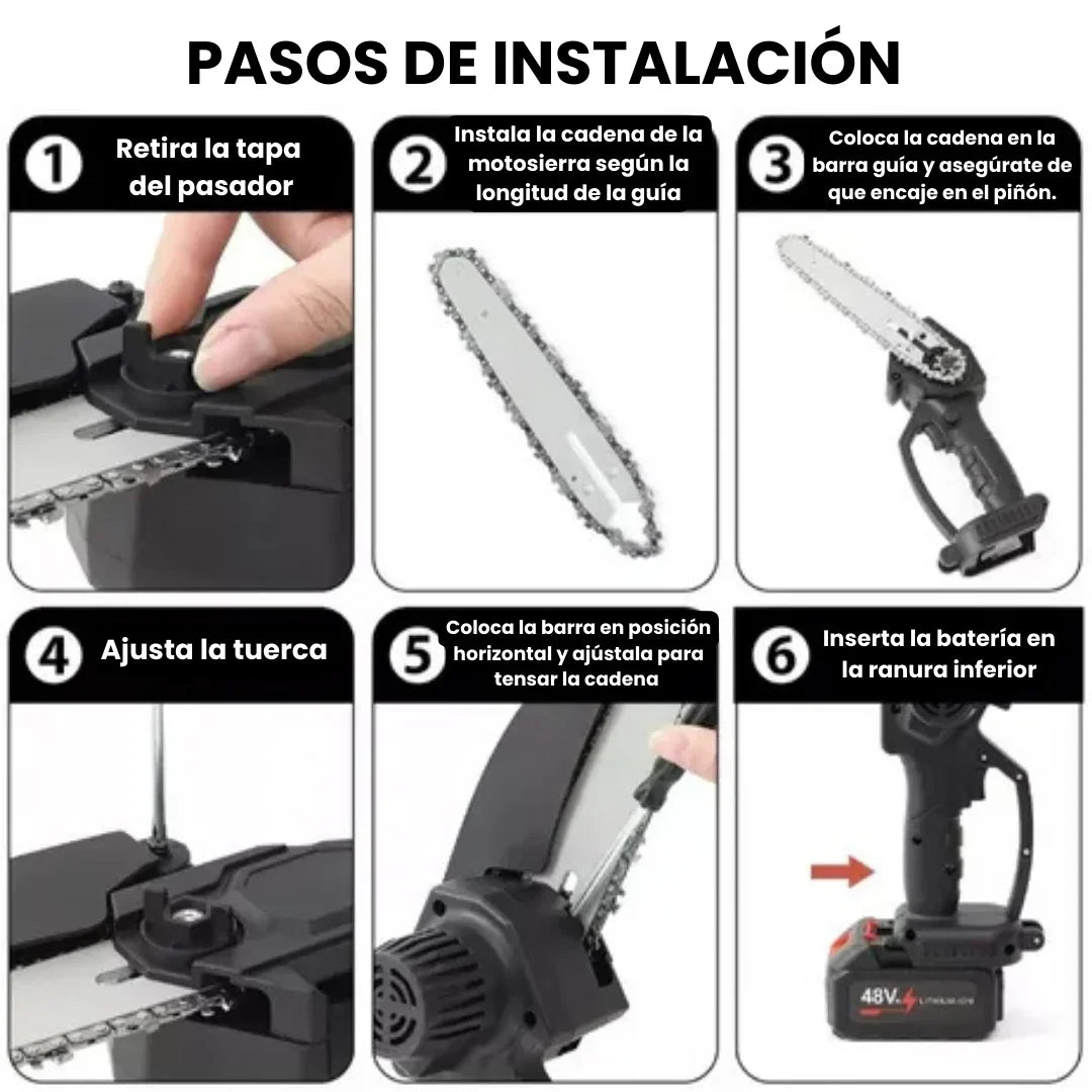 MOTOSIERRA RECARGABLE INALÁMBRICA + 1 una batería