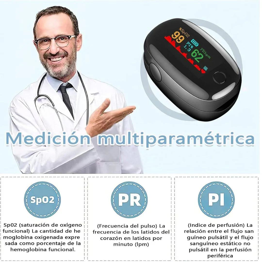 Oxímetro Digital Portátil – Mide tu oxigenación y frecuencia cardíaca en segundos