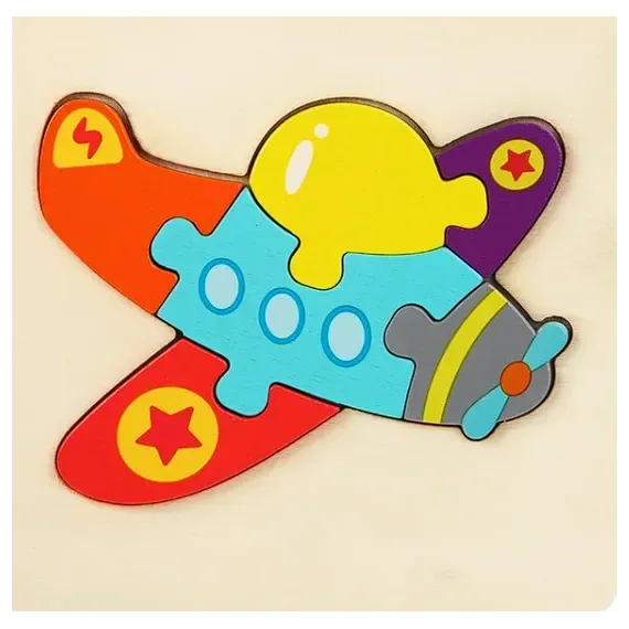 Puzzle din Lemn – Mijloace de Transport