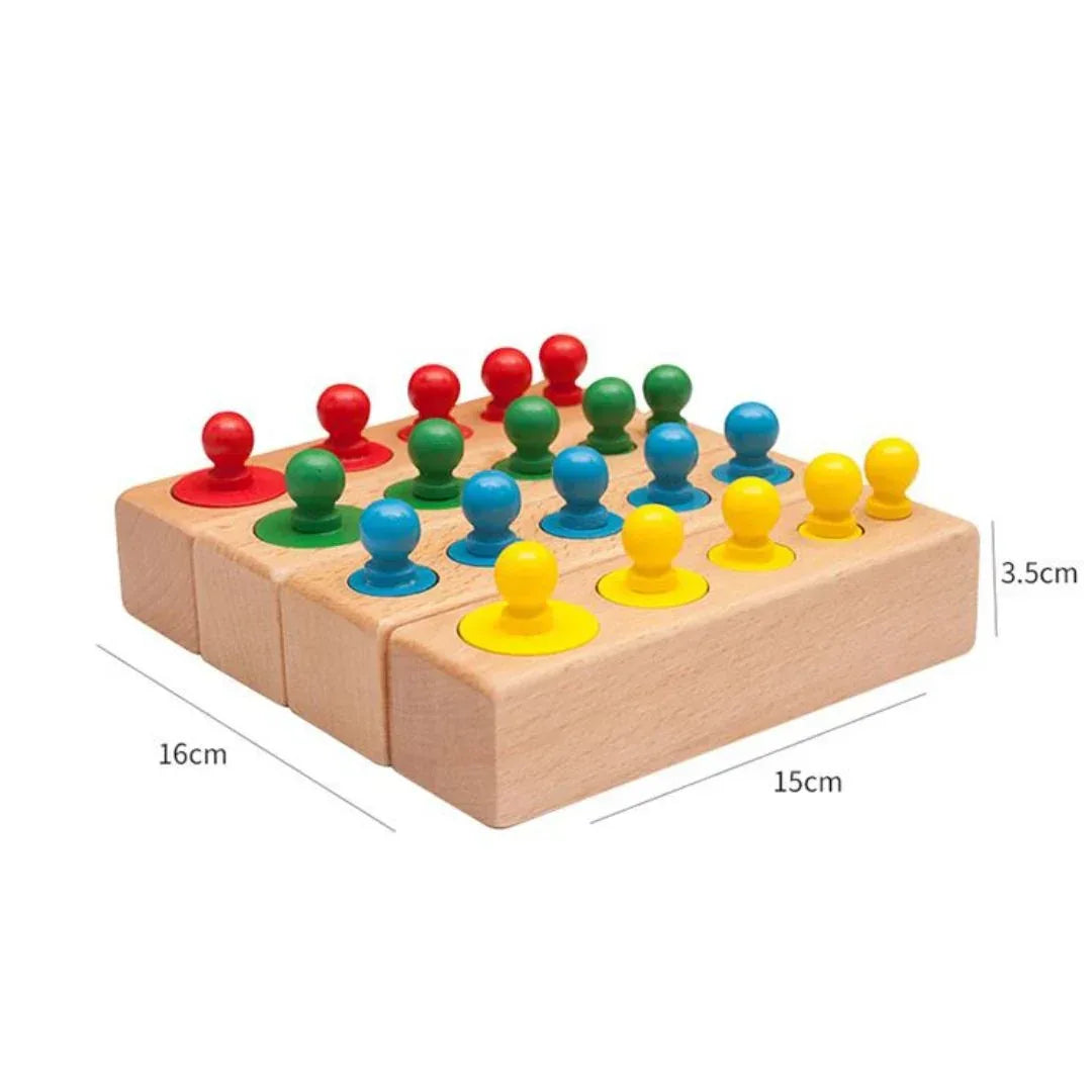 Set Cilindri Montessori din lemn, 2 ani+