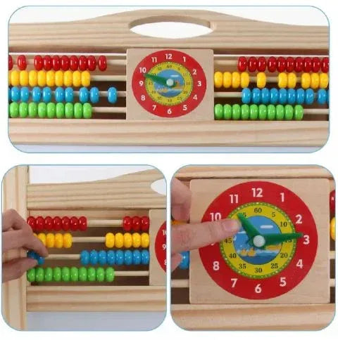 Tablă Multifuncțională Dublă din Lemn 87×37 cm – 2 Fețe de Scris / Magnetice